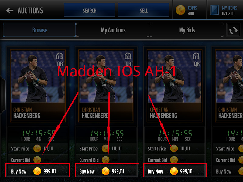 Madden NFL mobile coins AH1